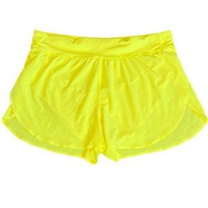 Lululemon Fast and Free High Rise Reflective Classic Short 3" Yellow Size 14